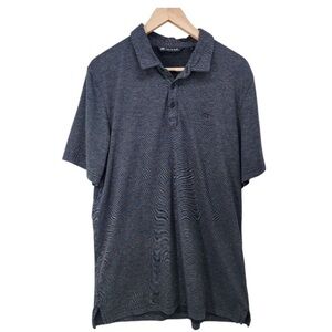 Travis Mathew Mens XL Polo Shirt Heathered Gray Pima Cotton & Polyester‎ Blend